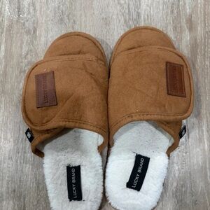 Lucky Brand Brown Cozy Slide Slippers